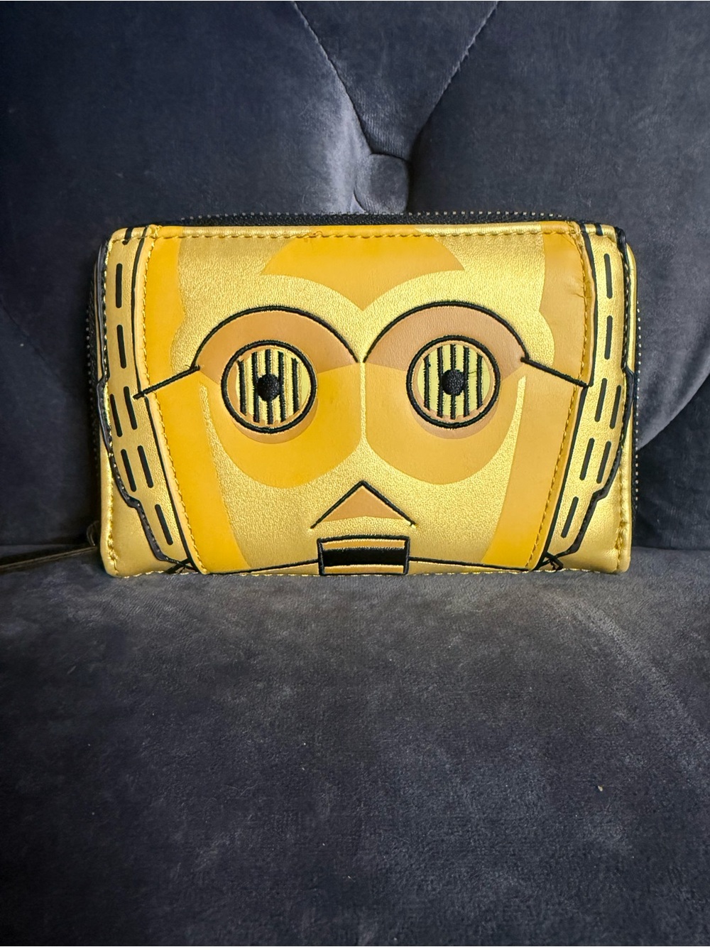 C-3PO Gold Star Wars Zip Wallet